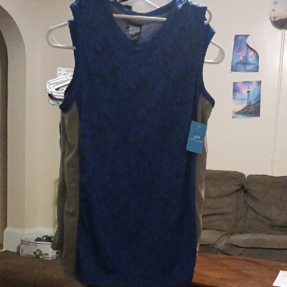 Pro Player Blue and Gray Boys Muscle Tank Tee Size 14.  A-30